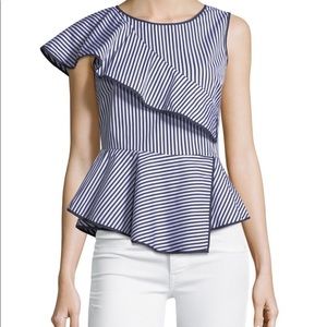 Parker Carly Striped Peplum Top ✨Host Pick✨